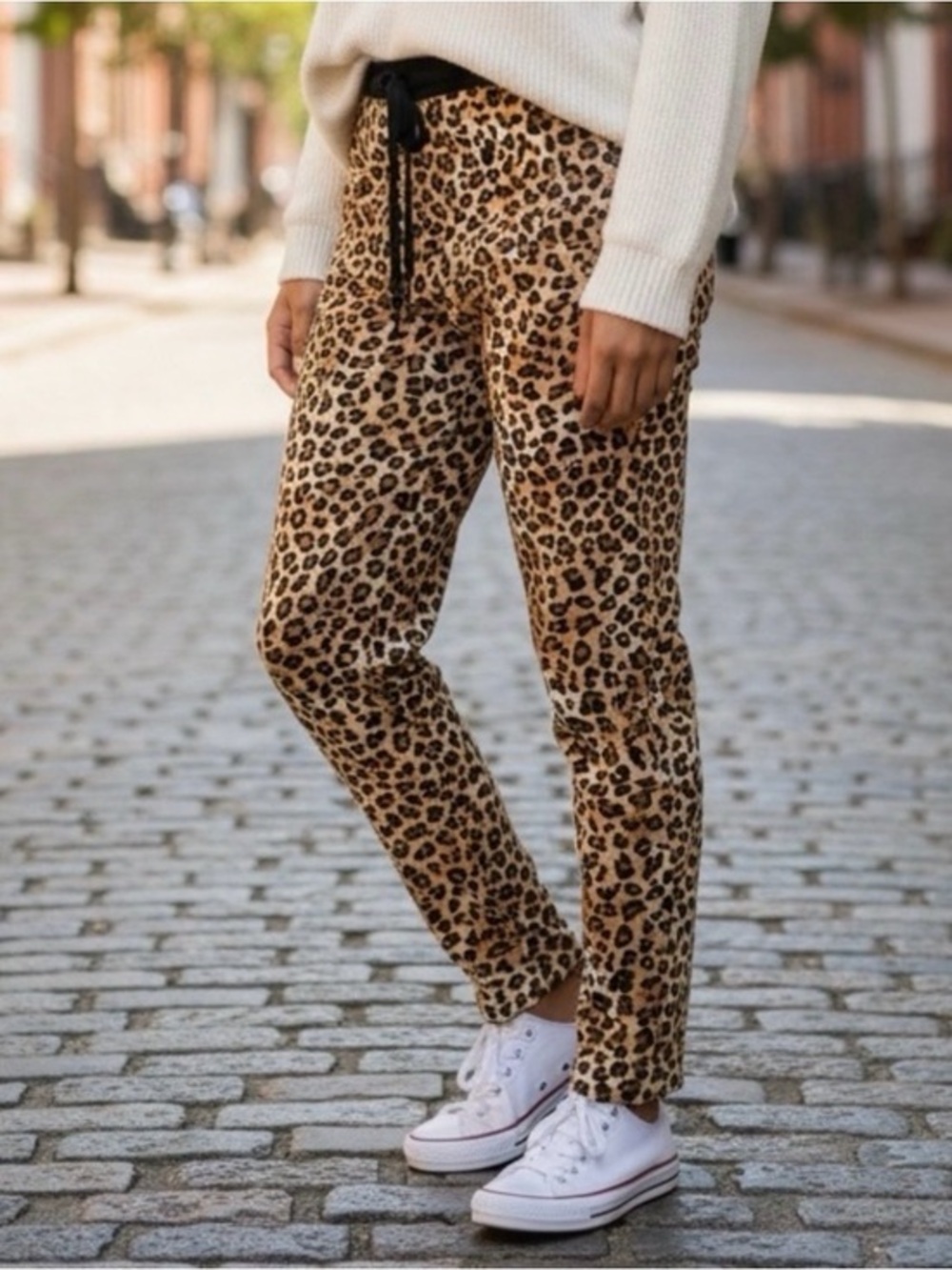 🫶🏻 Secret Treasures Leopard Print Drawstring Pajama Bottoms